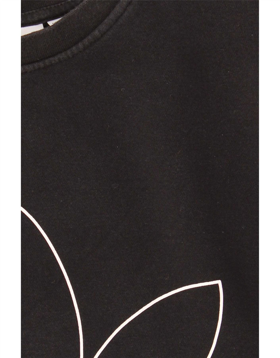 Adidas Mens Graphic Moletom Jumper Pequeno Algodão Preto