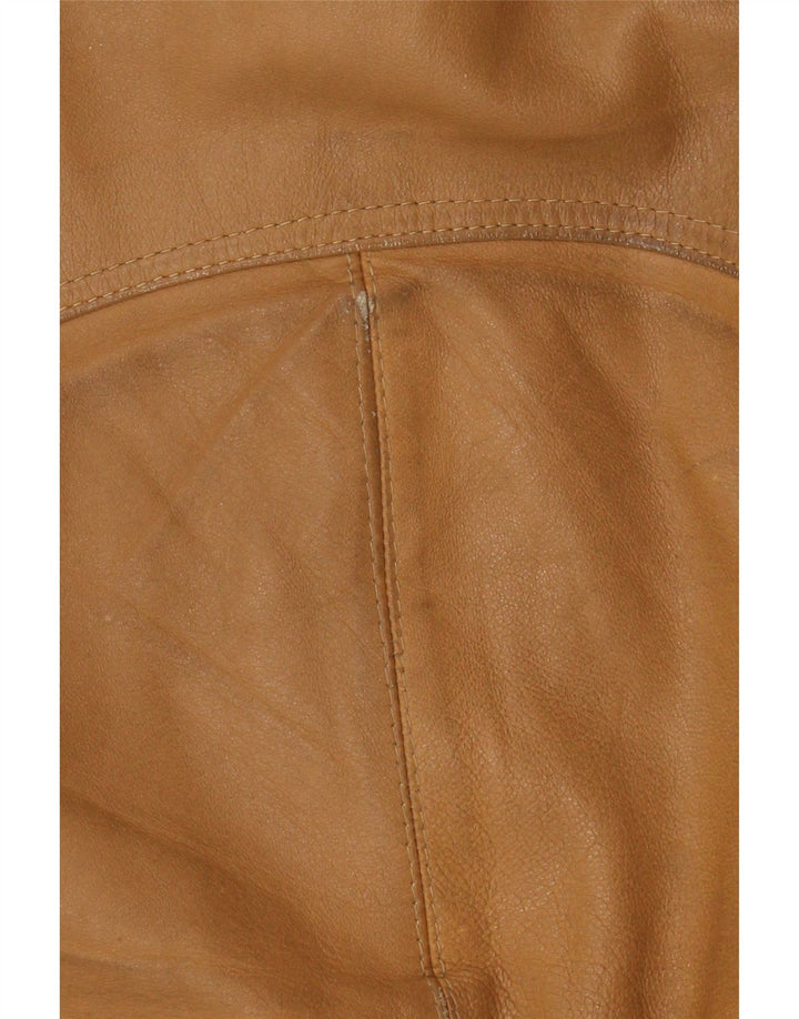 Jaqueta de couro masculina vintage UK 38 couro marrom médio