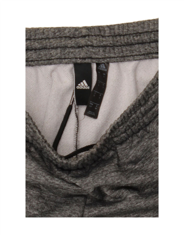 Calça de treino masculina Adidas pequena cinza colorblock poliéster