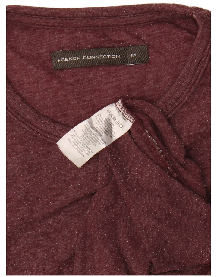 Camiseta masculina FRENCH CONNECTION Top médio algodão Borgonha