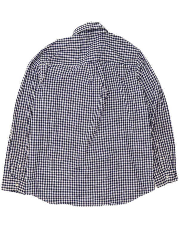 Camisa masculina Chaps Easy Care XL azul marinho algodão guingão