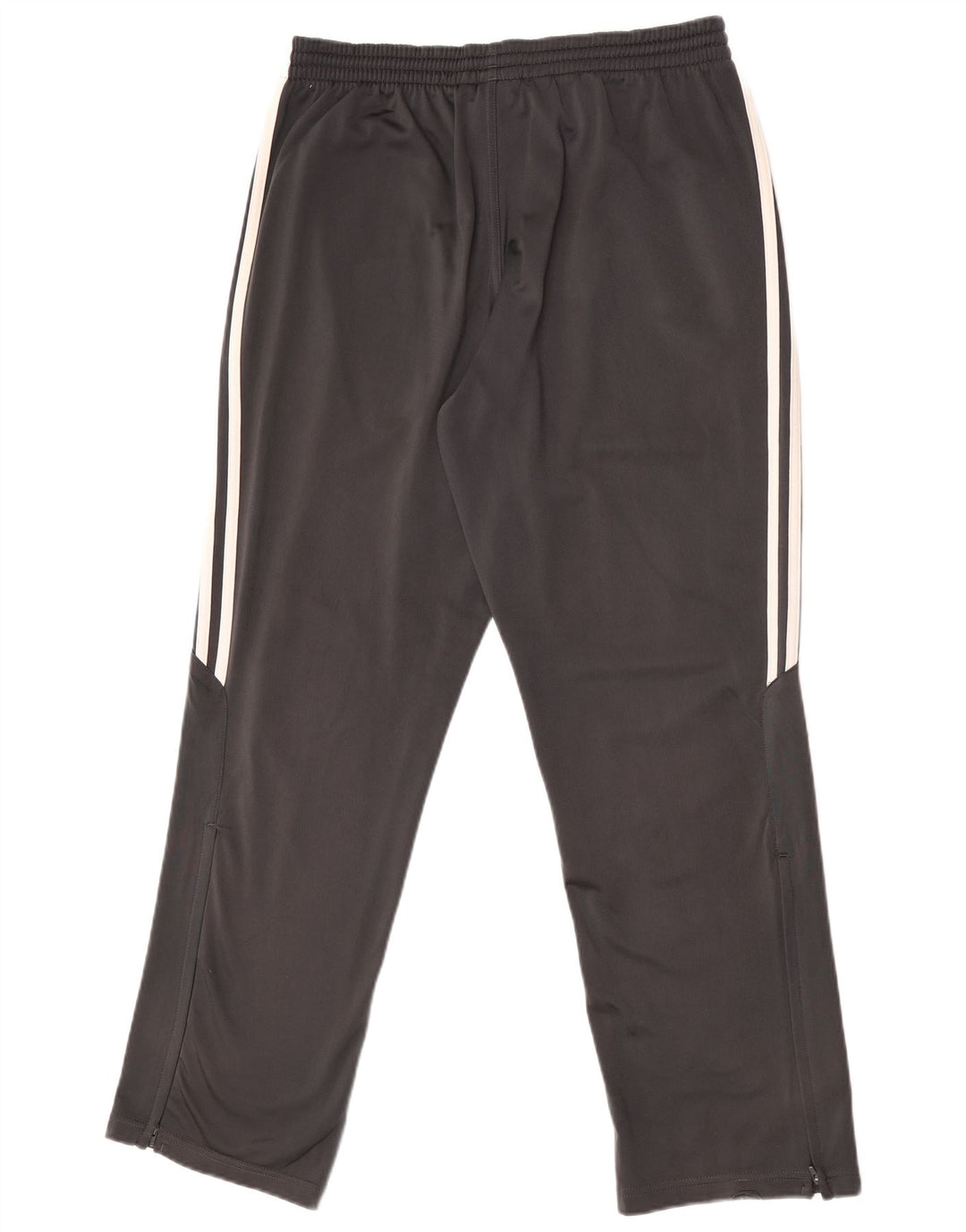 Calças de treino masculinas Adidas UK 38/40 poliéster cinza médio
