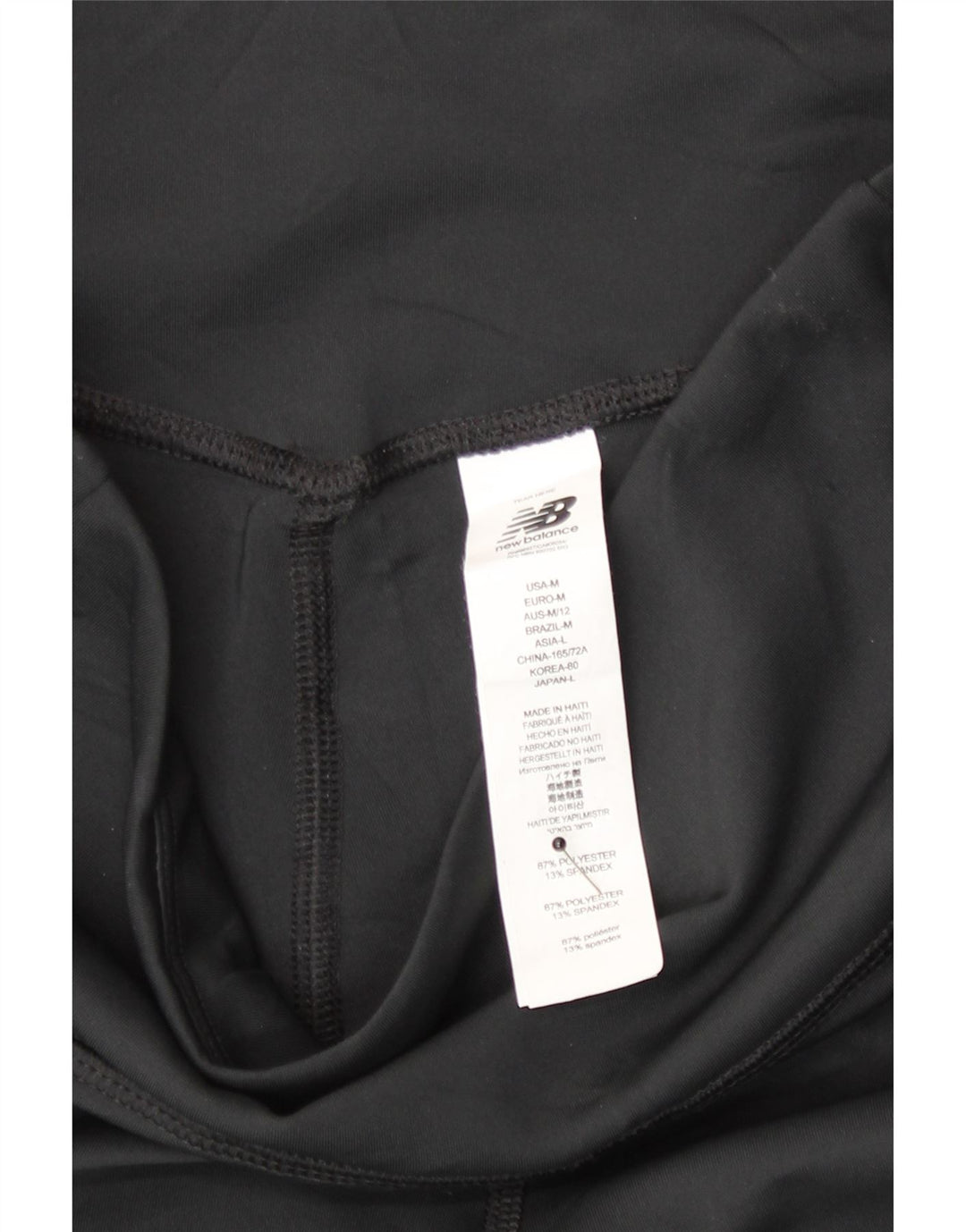 Leggings femininos New Balance UK 12 poliéster preto médio
