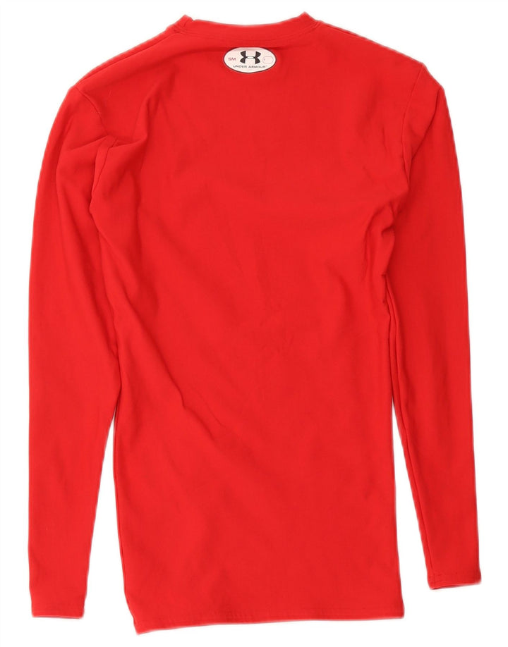 Under Armour Masculino Cold Gear Top Manga Longa Pequeno Nylon Vermelho