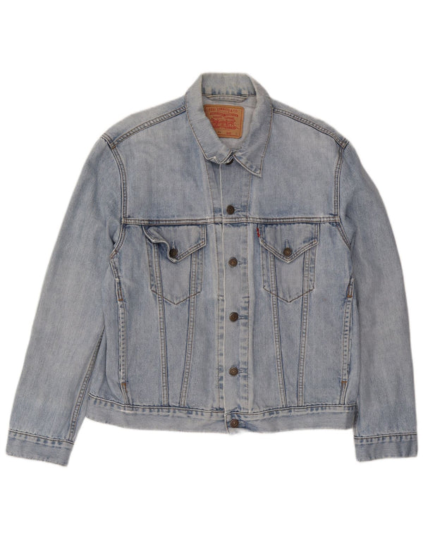 Jaqueta jeans masculina Levi's UK 40 grande algodão azul