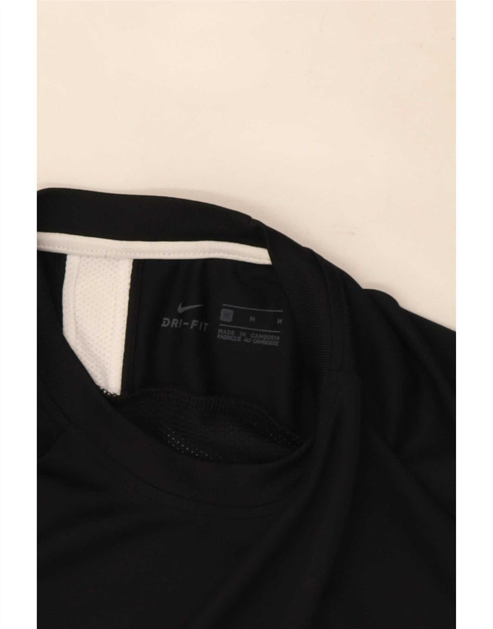 Camiseta masculina Nike Dri Fit Top médio preto colorblock poliéster