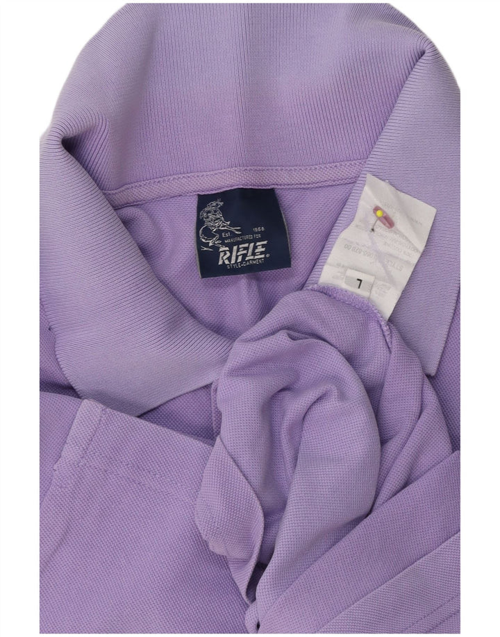 Camisa polo masculina Rifle grande algodão roxo