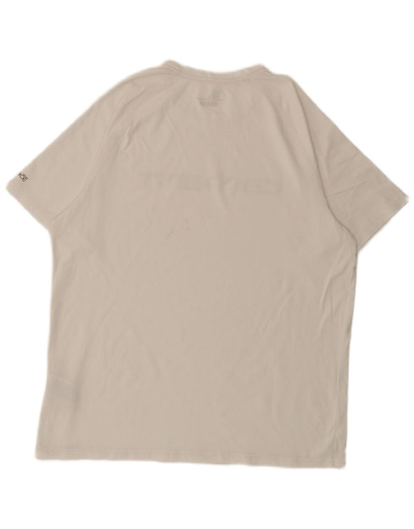 Camiseta masculina Carhartt com ajuste relaxado gráfico grande algodão branco