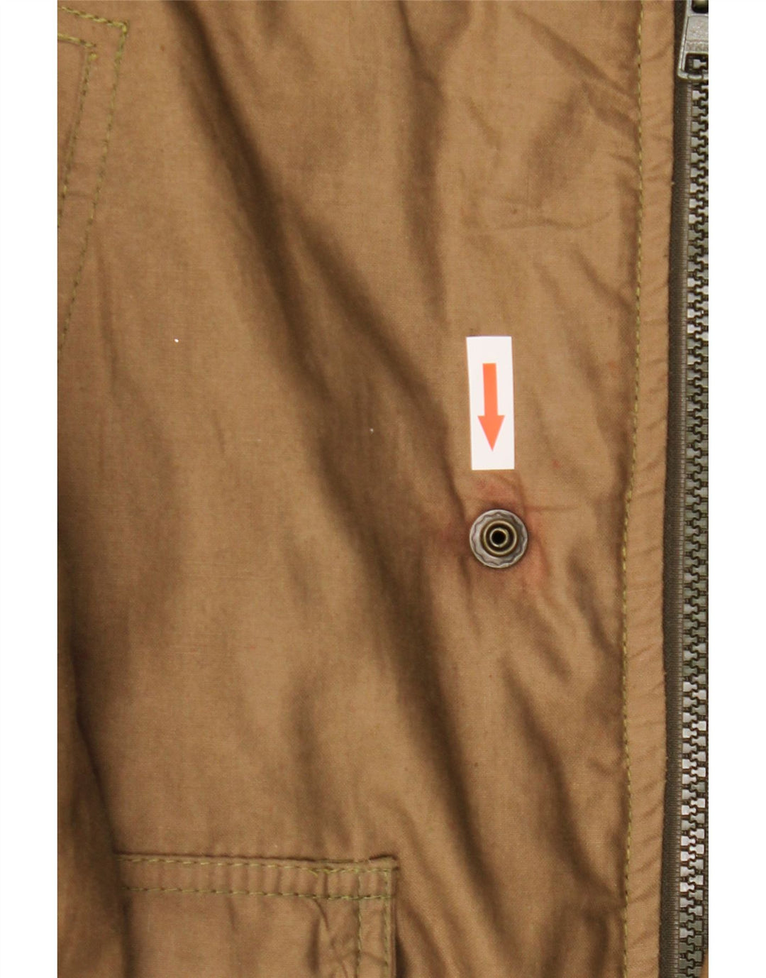 Jaqueta acolchoada masculina vintage com capuz IT 52 XL cáqui