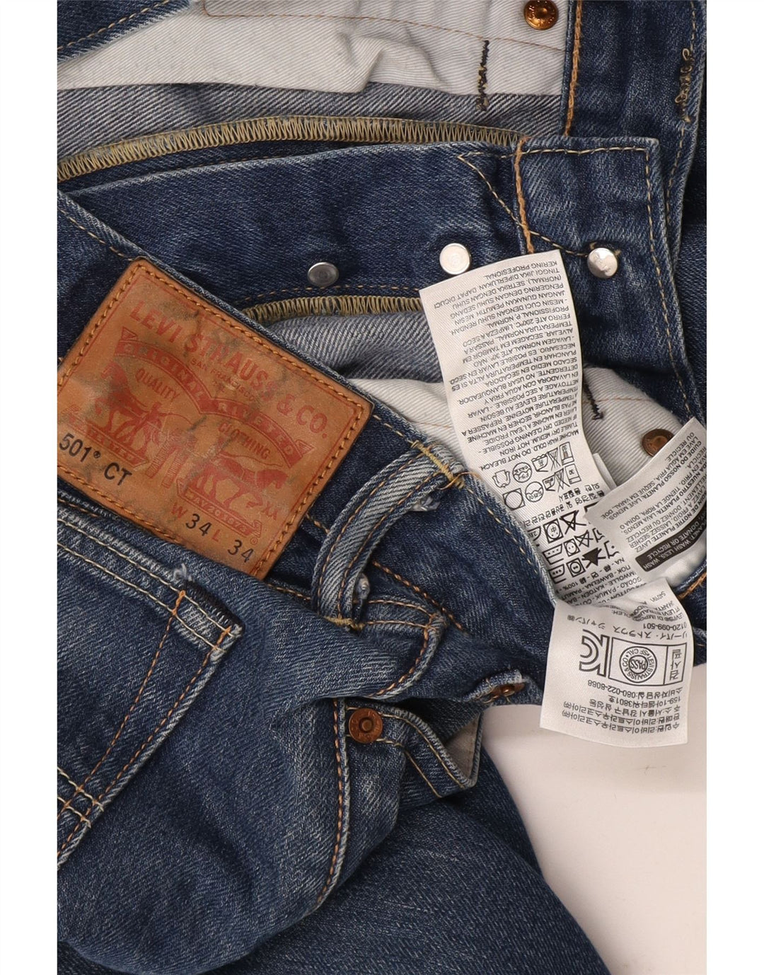 Levi's Masculino 501 Straight Jeans W34 L27 Azul Algodão