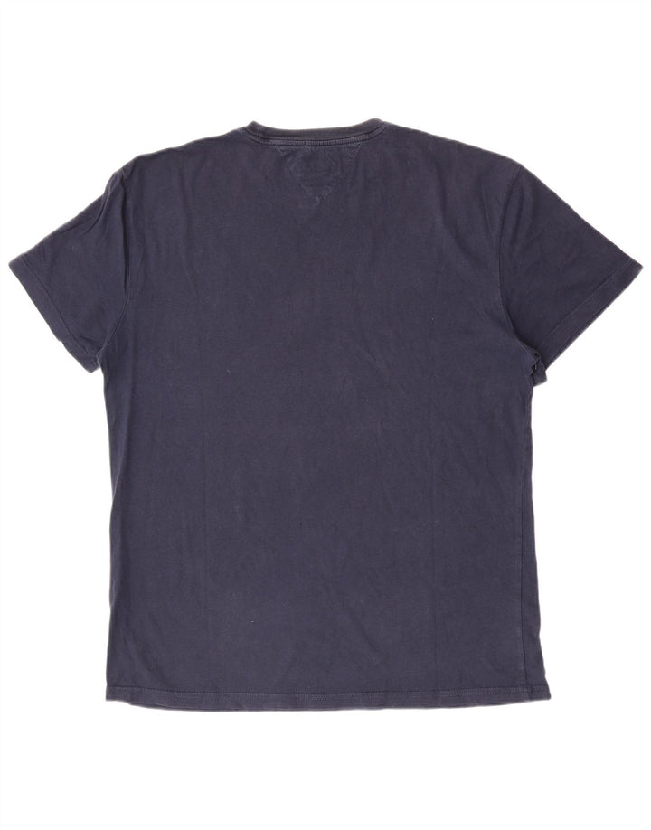Camiseta masculina Tommy Hilfiger Regular Fit gráfica grande azul marinho
