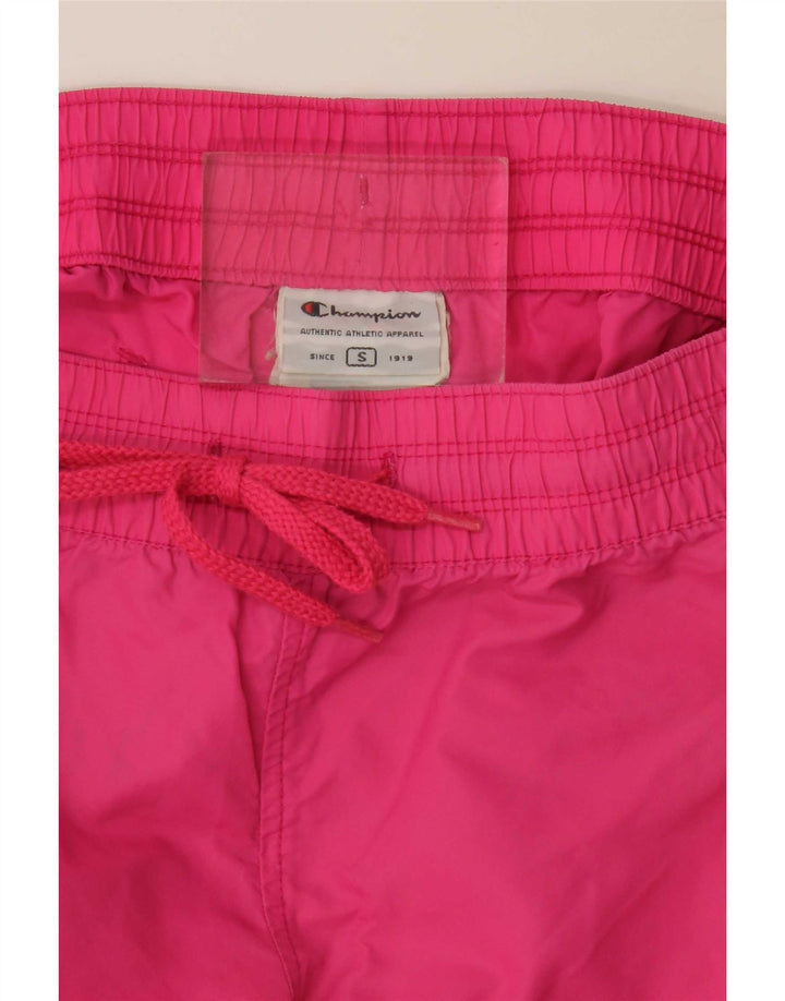 Shorts esportivos femininos Champion UK 10 pequeno rosa poliamida