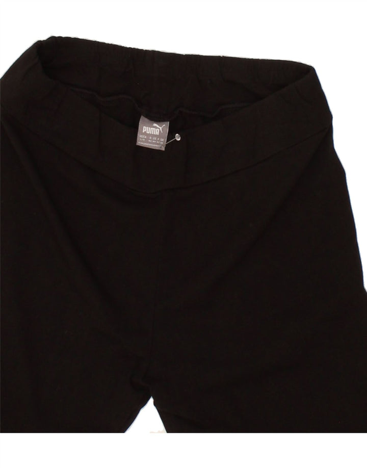 PUMA Womens Graphic Leggings UK 14  Medium Black Cotton Vintage Puma and Second-Hand Puma from Messina Hembry 