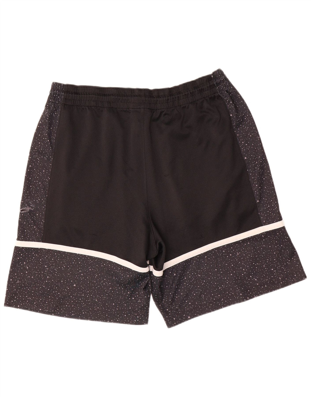Shorts esportivos masculinos Jordan XL poliéster manchado preto