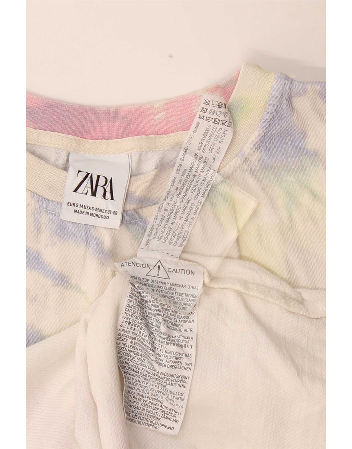 Zara Colete Masculino Top Pequeno Multicolorido Tie Dye Algodão