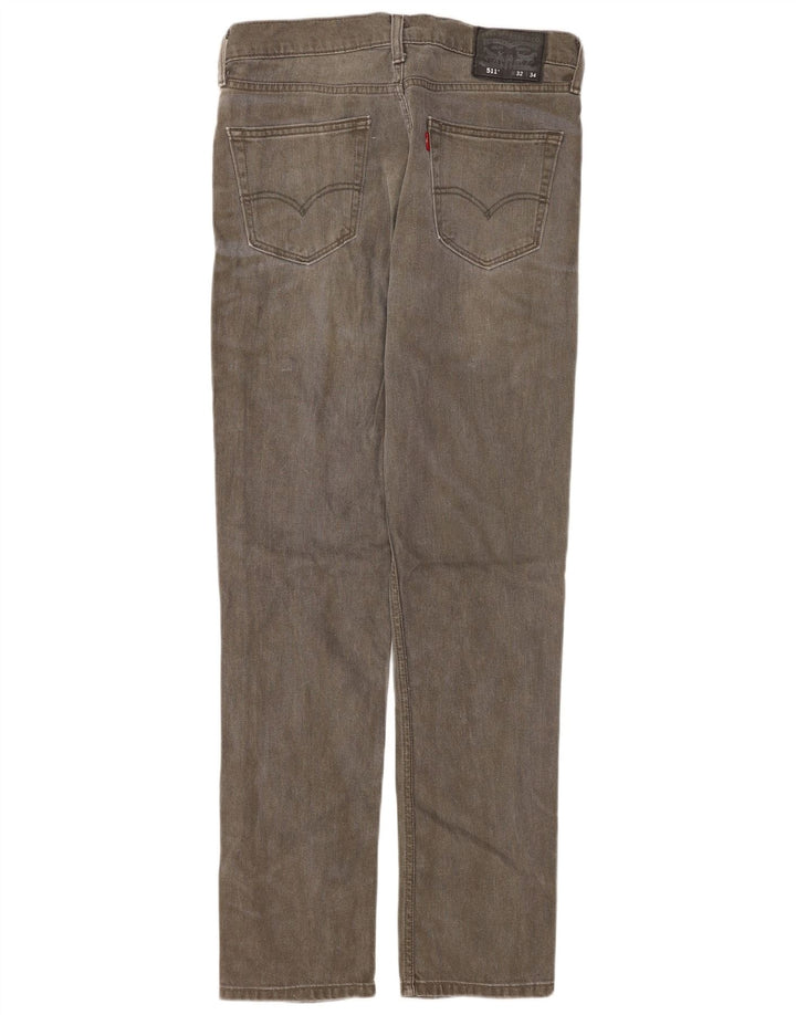 Calça Jeans Levis 511 Slim Masculina W32 L34 Cinza Algodão