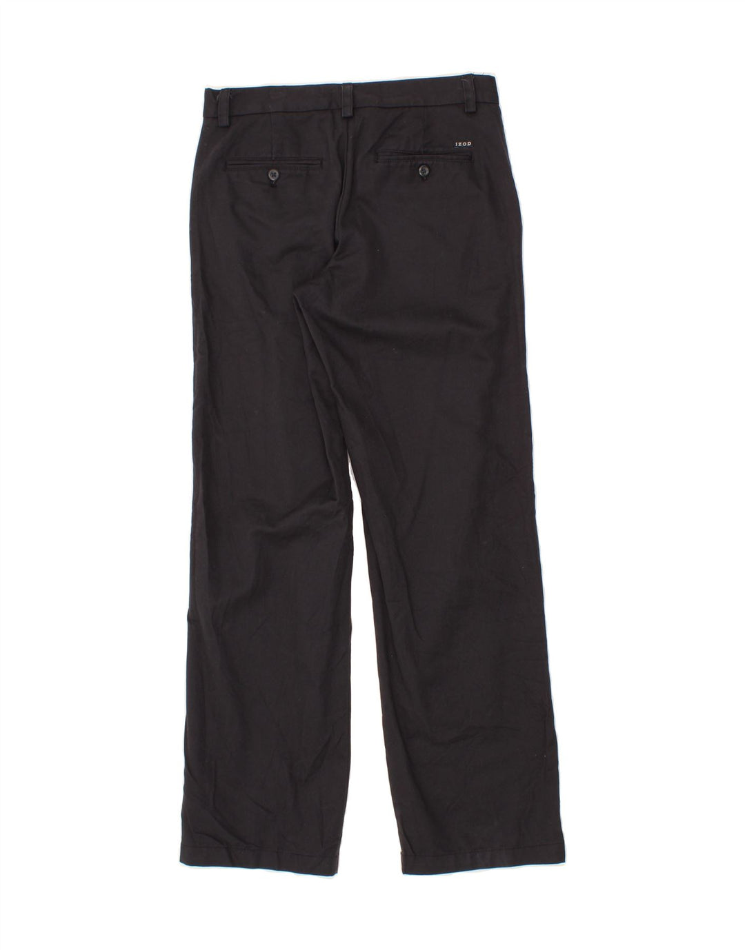 IZOD Womens Straight Chino Trousers  W30 L32 Black Cotton Vintage Izod and Second-Hand Izod from Messina Hembry 