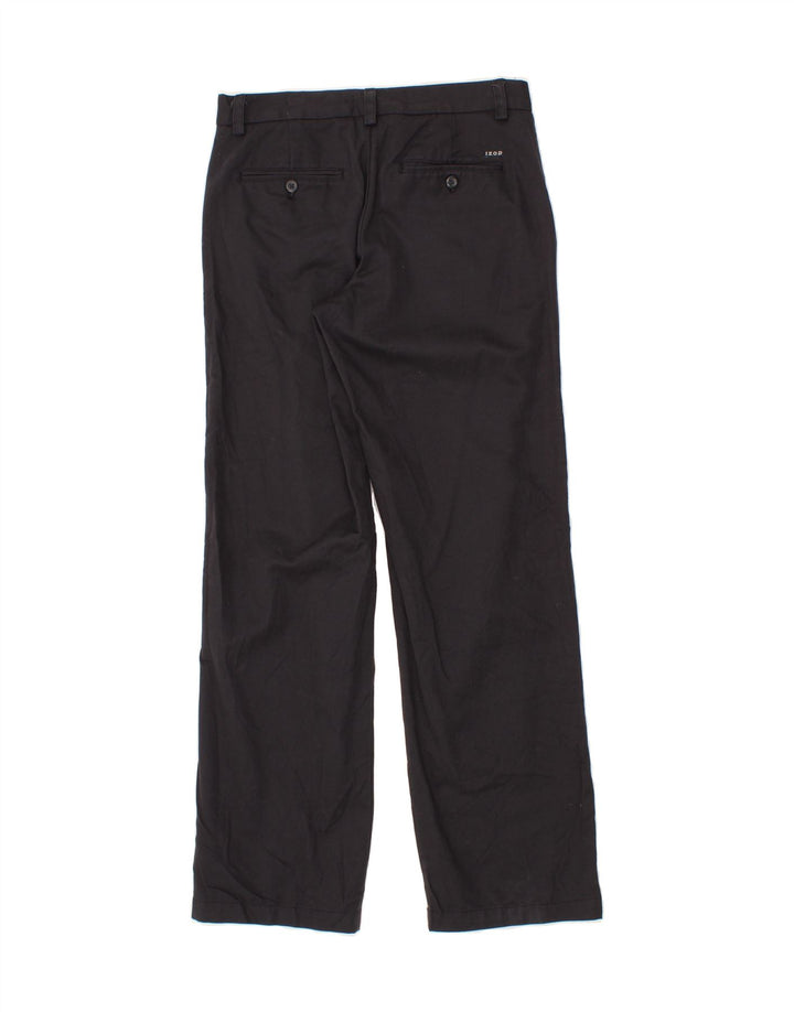 IZOD Womens Straight Chino Trousers  W30 L32 Black Cotton Vintage Izod and Second-Hand Izod from Messina Hembry 