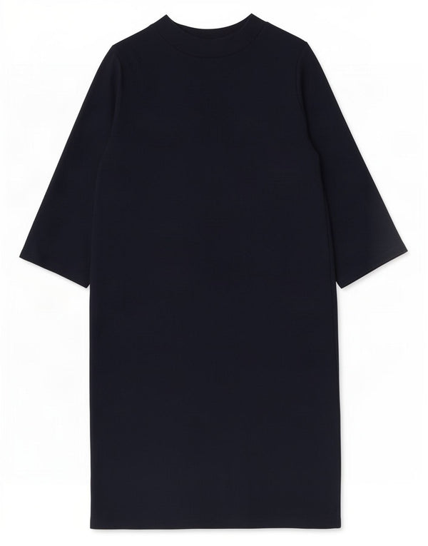 Vestido camiseta feminino Marks & Spencer manga 3/4 Reino Unido 8 pequeno algodão azul marinho