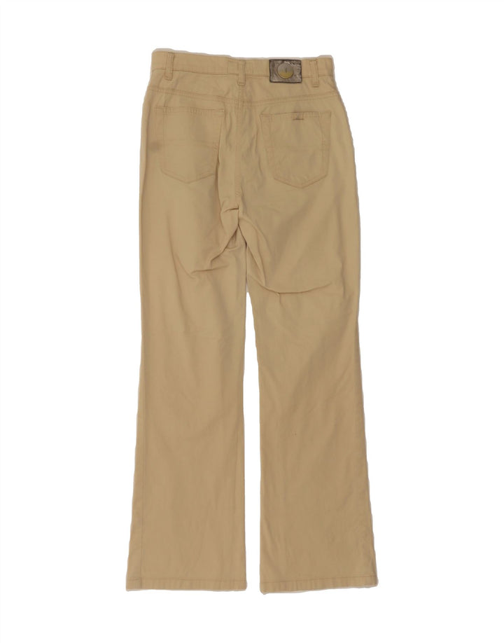 TRUSSARDI Womens Bootcut Casual Trousers W24 L26 Beige Cotton Vintage Trussardi and Second-Hand Trussardi from Messina Hembry 