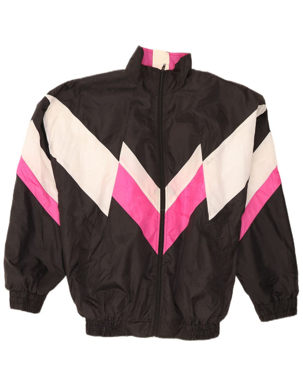 Poliéster preto de Colorblock do XL do revestimento superior do fato de treino dos homens do vintage