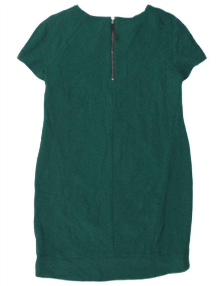 Vestido bainha feminino Topshop UK 10 poliéster verde pequeno
