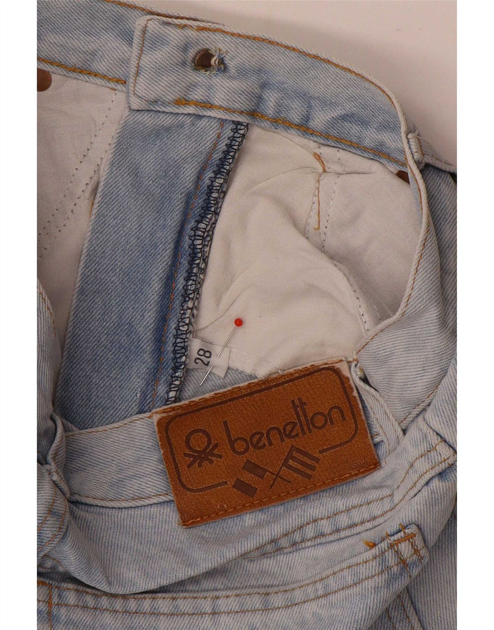 Jeans retos femininos Benetton W28 L31 azul