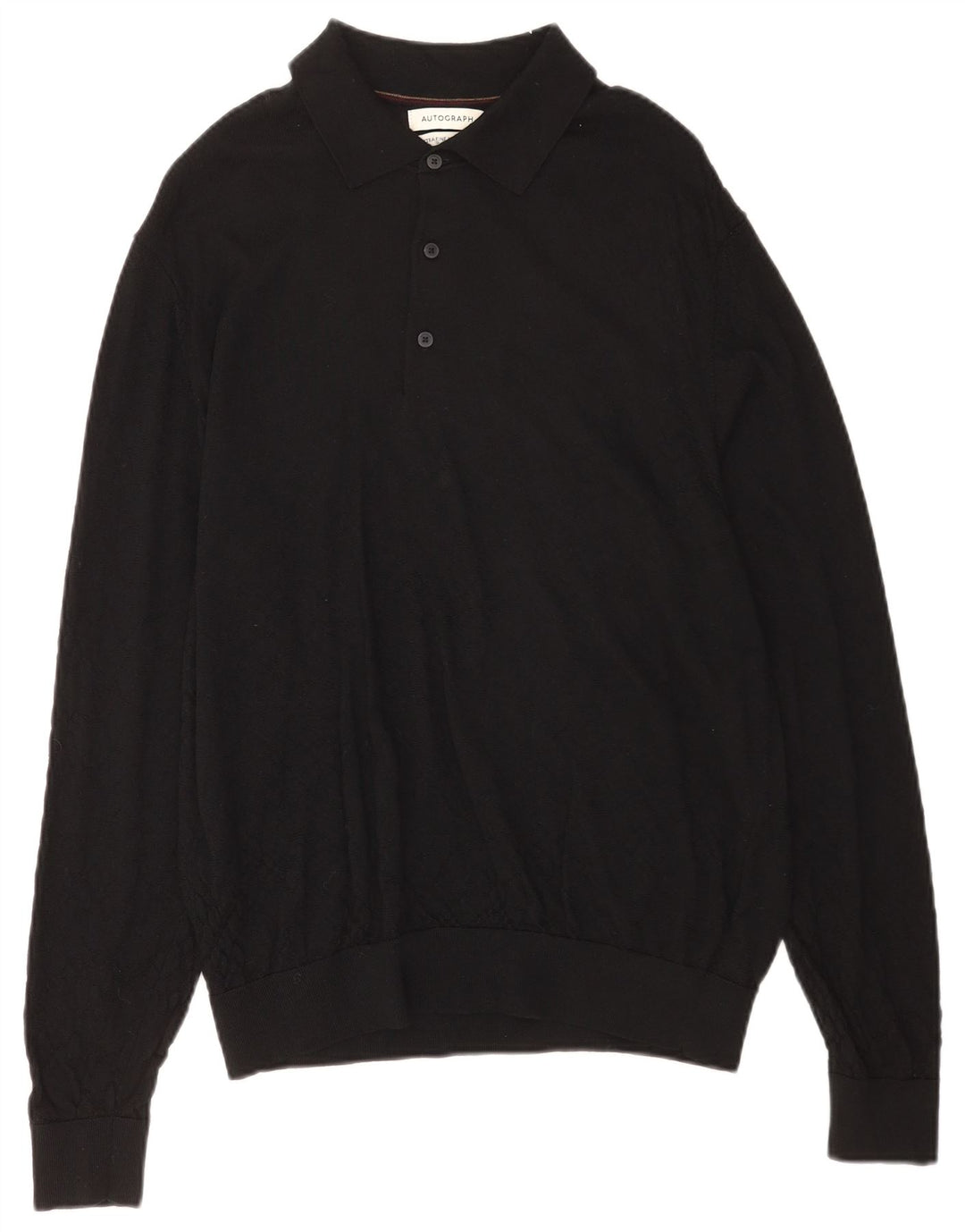 Suéter masculino Marks & Spencer Autograph Polo com gola XL preto