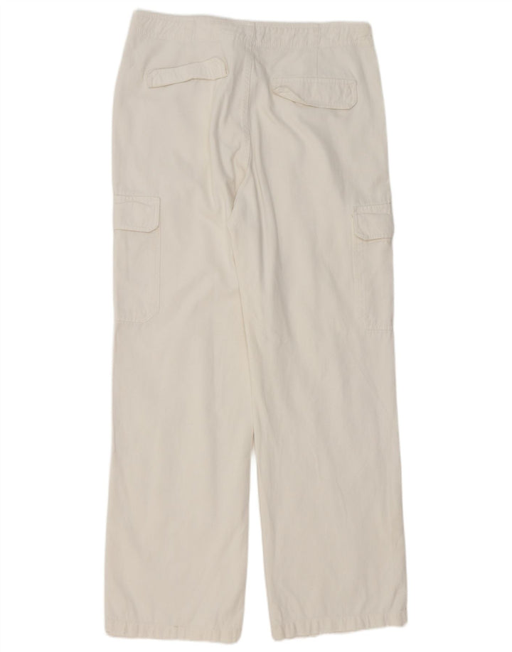 Calça cargo reta feminina Zara EU 42 grande W32 L32 branca