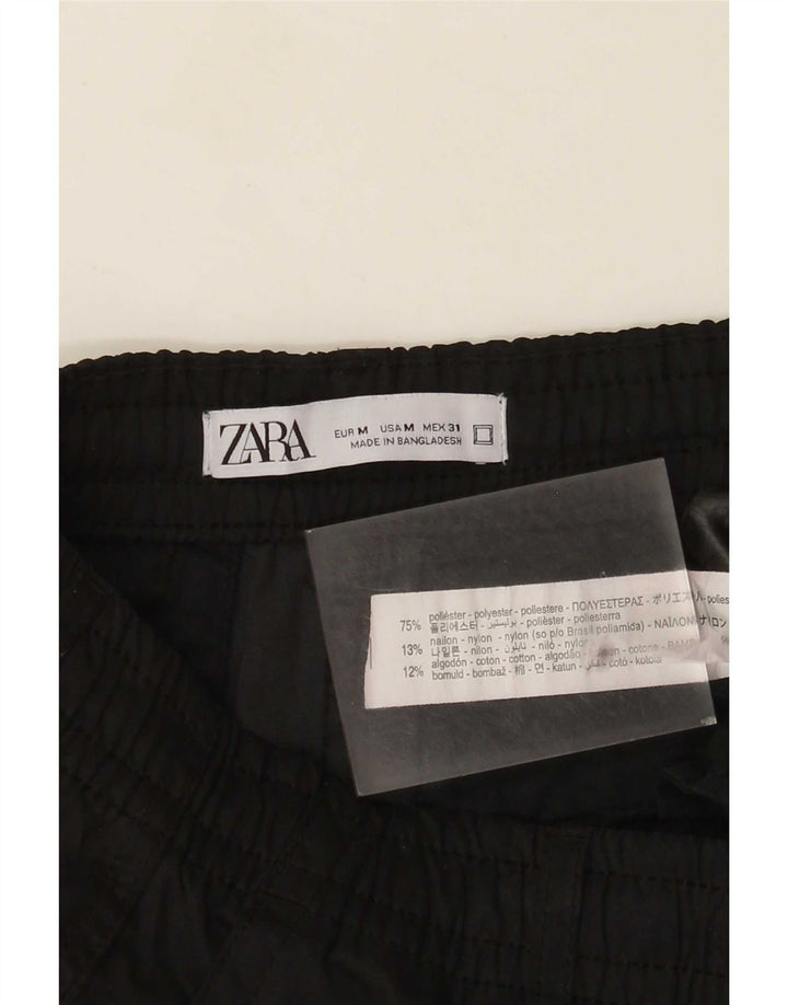 Calça cargo masculina Zara Crop Joggers médio W31 L25 poliéster preto