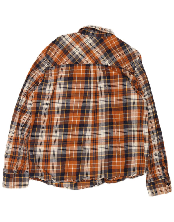 Camisa masculina de flanela de ajuste regular Mountain Warehouse 3XL algodão xadrez marrom