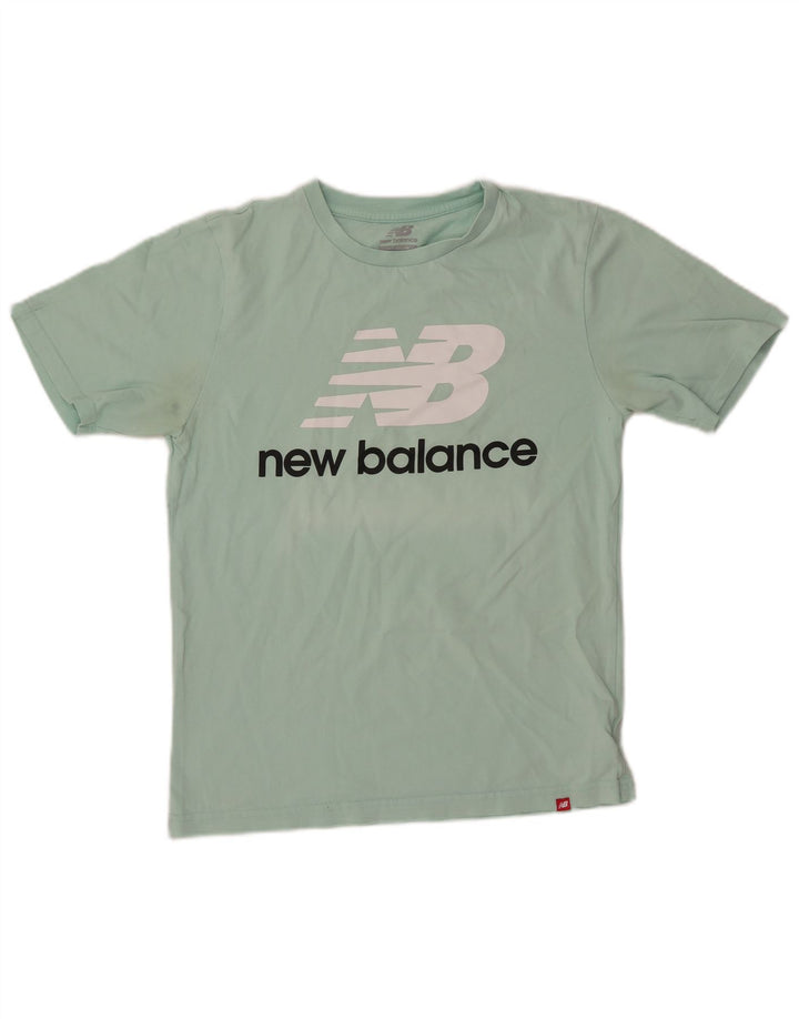 Camiseta feminina gráfica NEW BALANCE UK 14 algodão verde médio