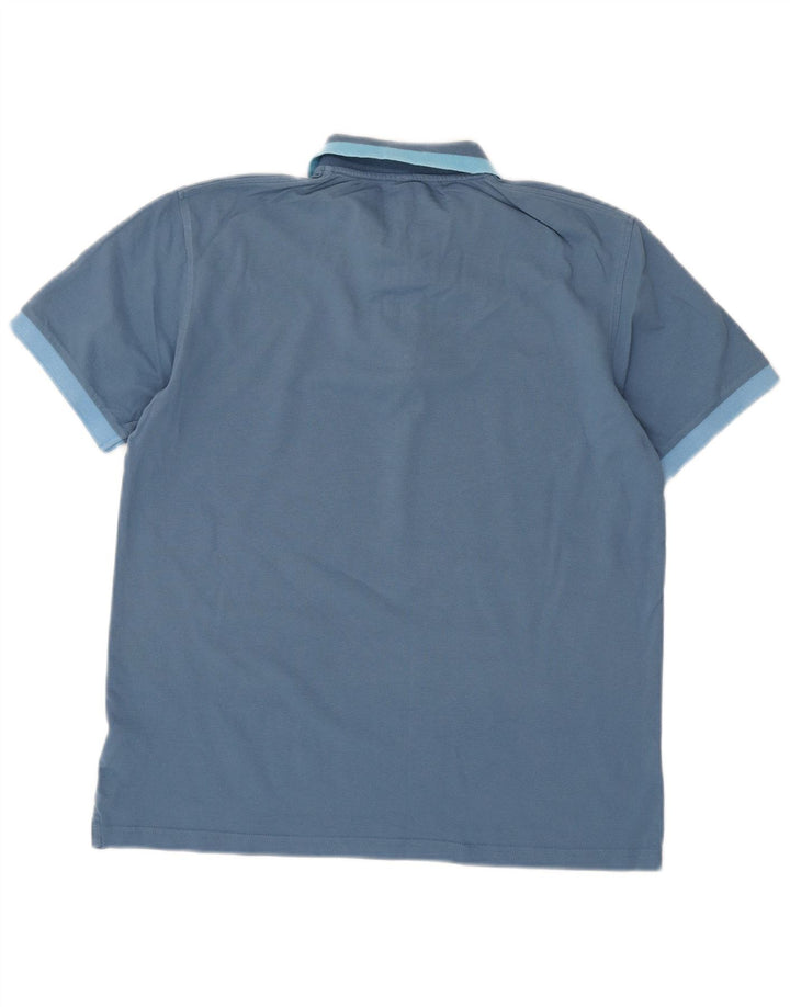 Camisa pólo masculina Sun68 grande algodão azul