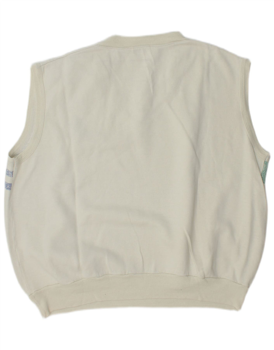 Sergio Tacchini moletom masculino sem mangas jumper grande bloco colorido branco