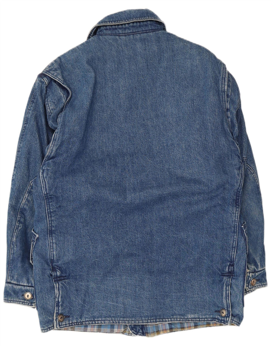 Casaco jeans Sherpa masculino POP 84 Reino Unido 36 poliéster azul pequeno