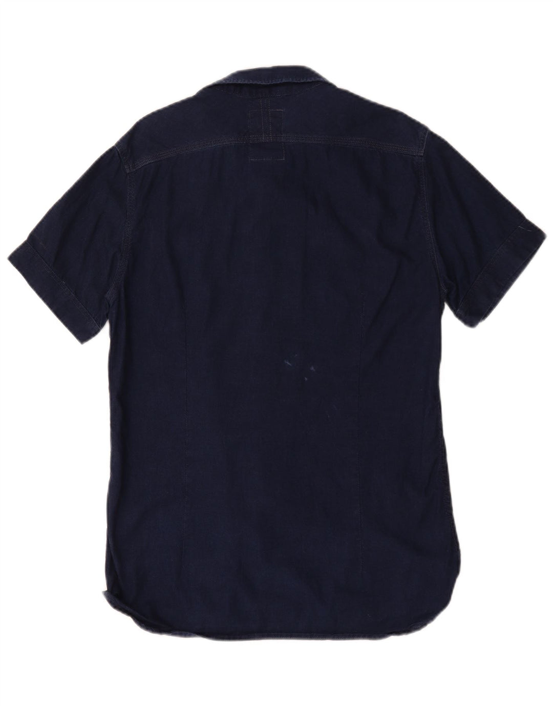 Camisa jeans masculina de manga curta G-Star grande algodão azul marinho