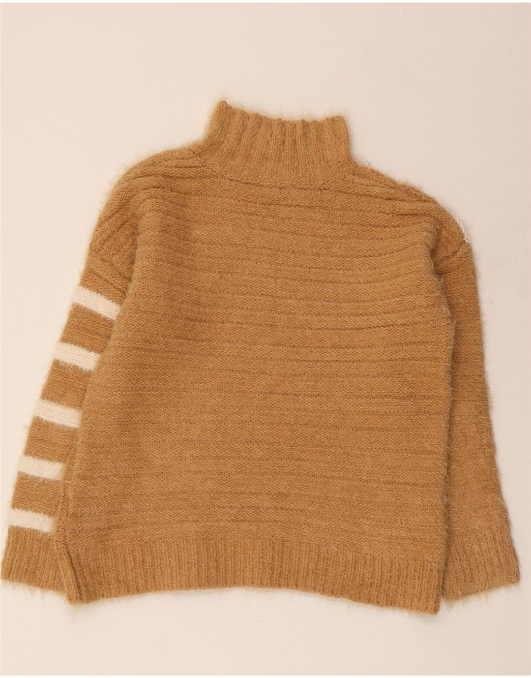 Suéter feminino MARKS & SPENCER com gola tartaruga Reino Unido 10 pequeno marrom