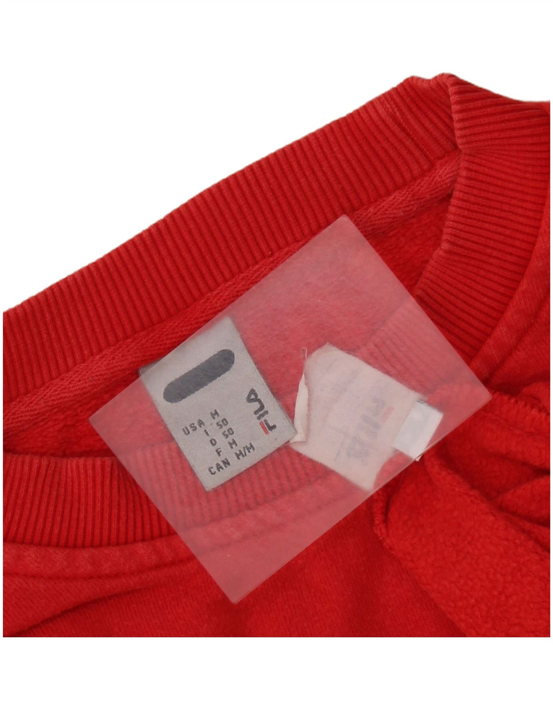 FILA Mens Graphic Moletom Jumper Médio Algodão Vermelho