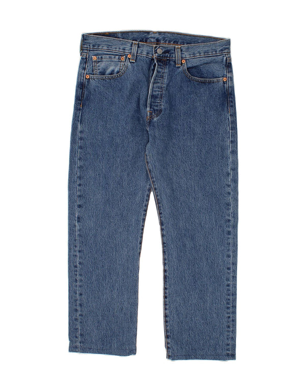 LEVI'S Mens 501 Cropped Jeans W32 L25 Blue Cotton