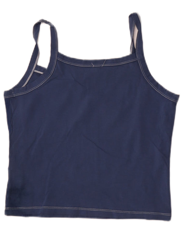 North Sails Womens Graphic Cami Top Reino Unido 14 Grande Algodão Azul Marinho