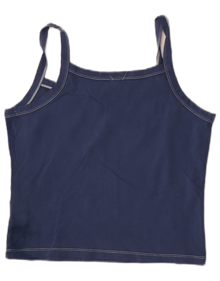 North Sails Womens Graphic Cami Top Reino Unido 14 Grande Algodão Azul Marinho