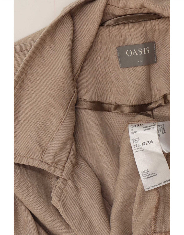 Trench Coat feminino Oasis UK 6 XS cinza Lyocell