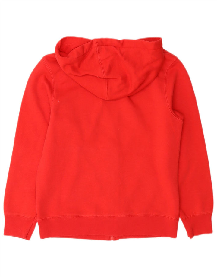 Suéter Gap Boys com capuz e zíper gráfico 8-9 anos algodão vermelho médio