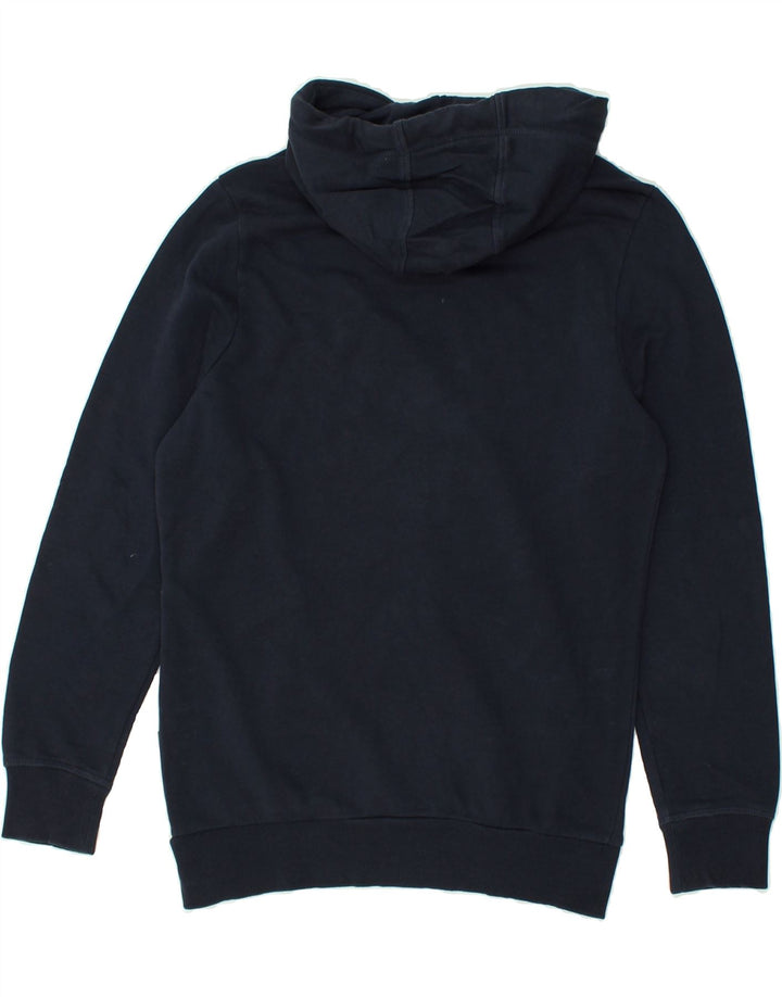 DIADORA Mens Graphic Hoodie Jumper Small Navy Blue Cotton | Vintage Diadora | Thrift | Second-Hand Diadora | Used Clothing | Messina Hembry 