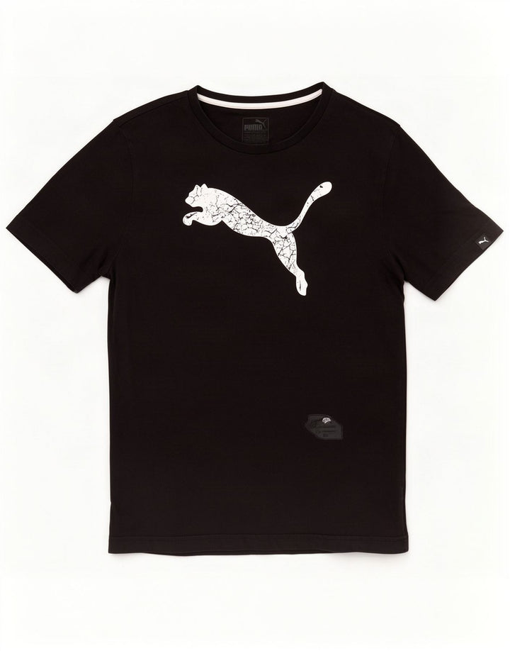 Puma Camiseta Masculina Graphic Top Médio Algodão Preto