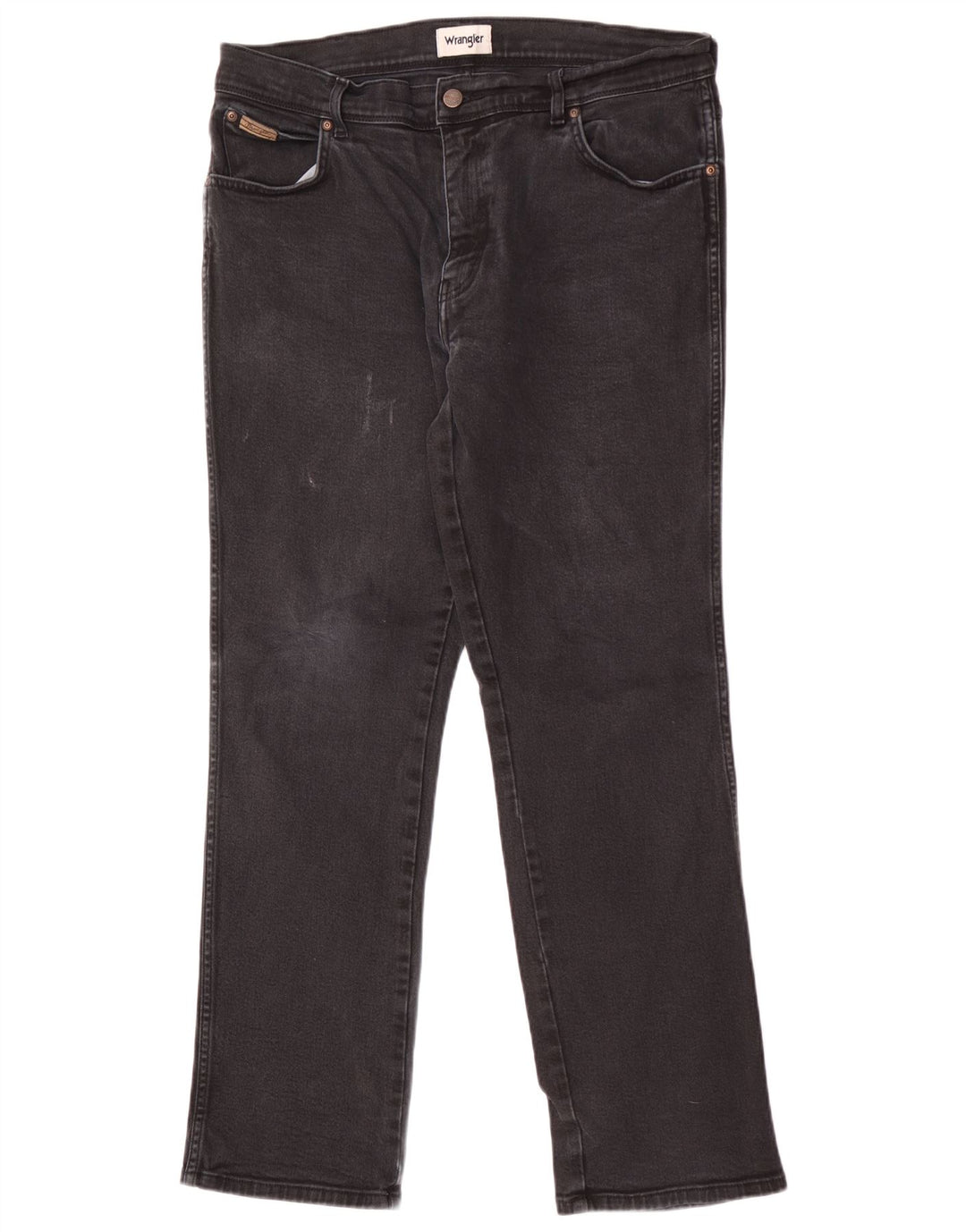 Wrangler Masculino Texas Straight Jeans W36 L32 Algodão Preto