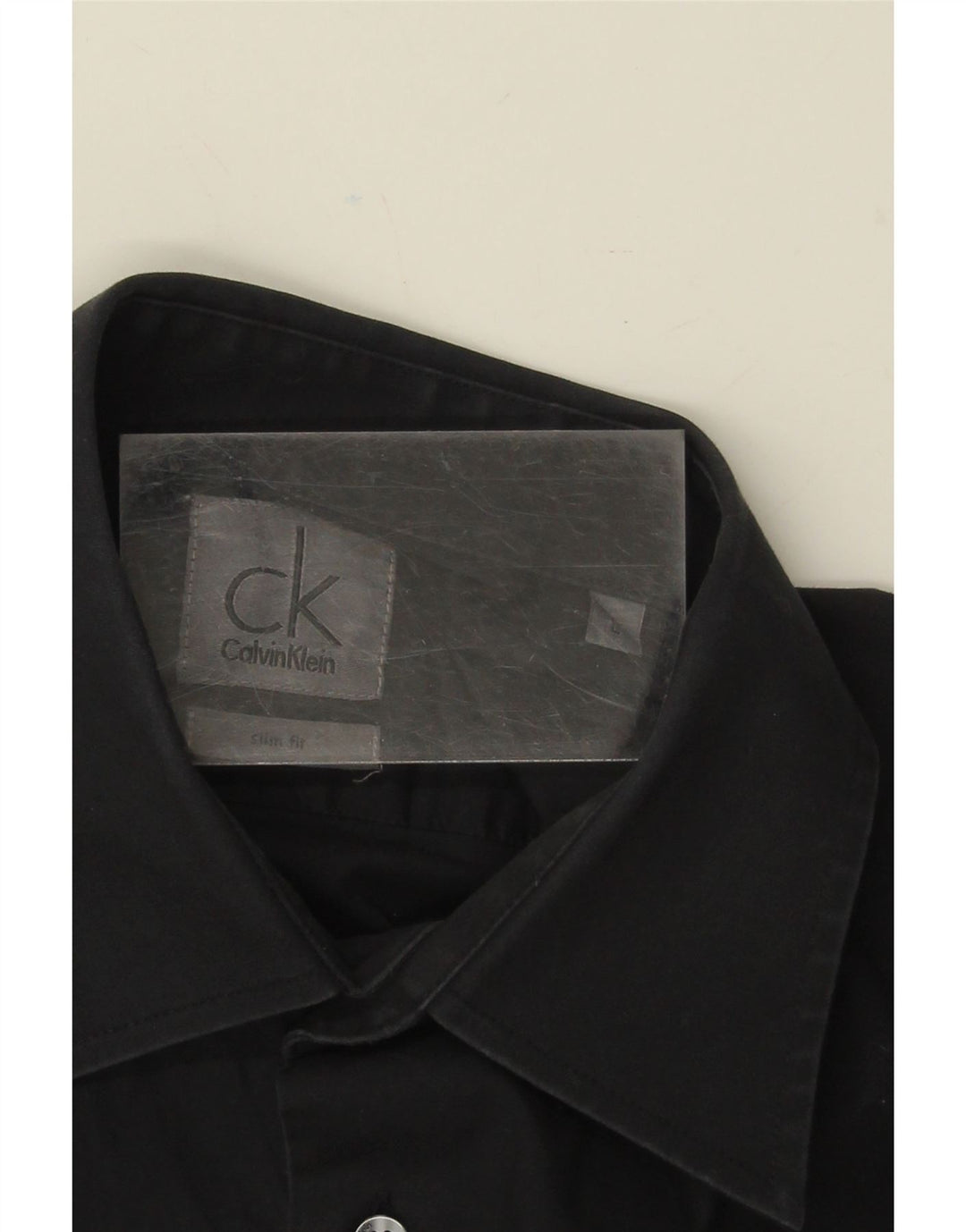Camisa masculina CALVIN KLEIN Slim Fit grande preta