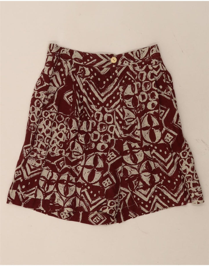 Shorts chino feminino Marcello Cioni IT 44 médio W26 marrom geométrico