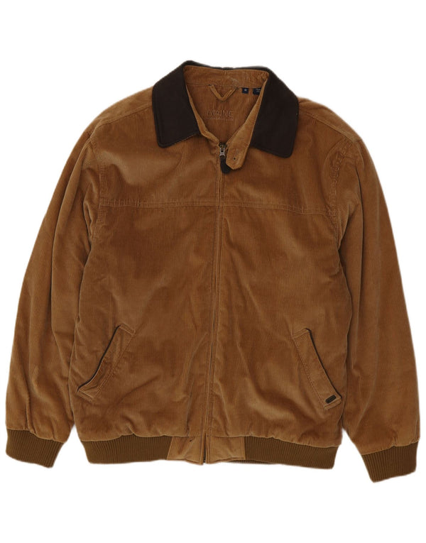Jaqueta masculina de veludo Maine UK 38 algodão colorblock marrom médio
