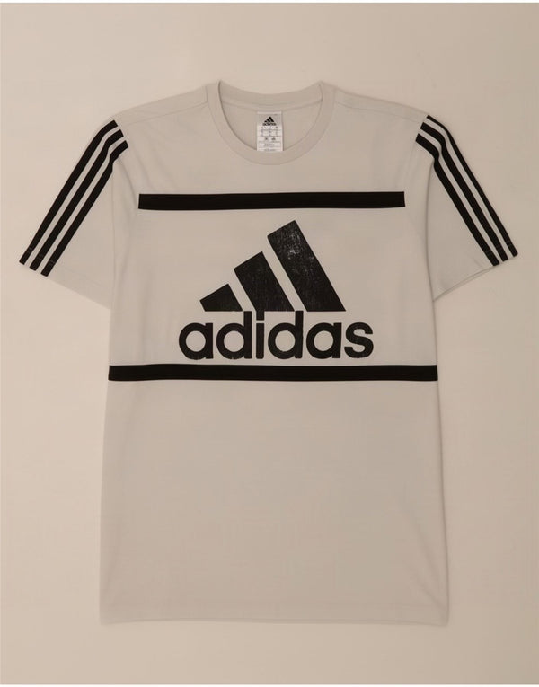 Adidas Mens Graphic T-Shirt Top Large White Cotton
